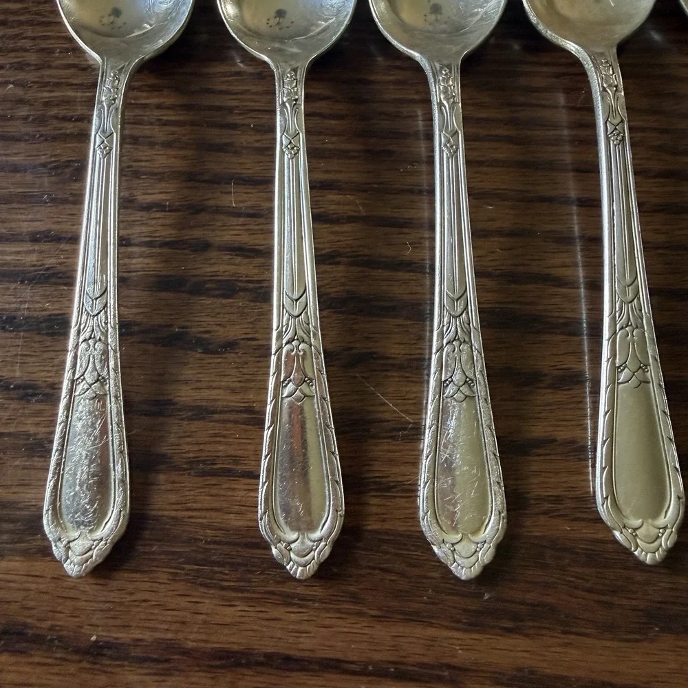 Vtg HOLMES & EDWARDS‎ 1932 Masterpiece Silverplate Teaspoons Set Of 7